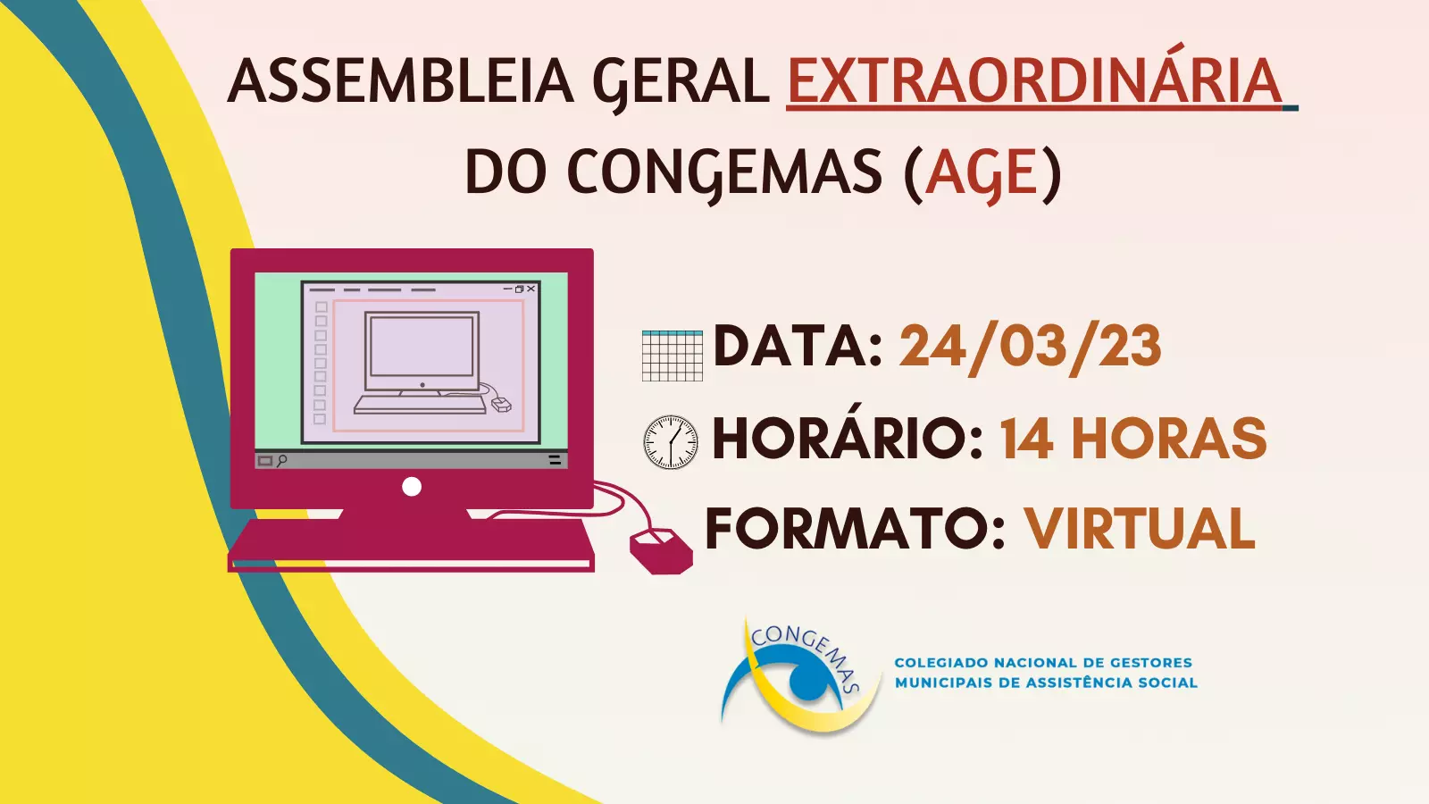 CONGEMAS realiza AGE nesta sexta-feira 24/03